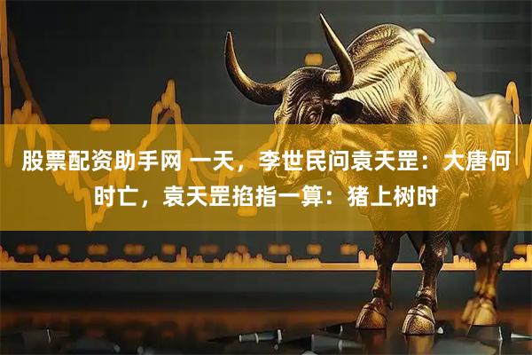 股票配资助手网 一天，李世民问袁天罡：大唐何时亡，袁天罡掐指一算：猪上树时